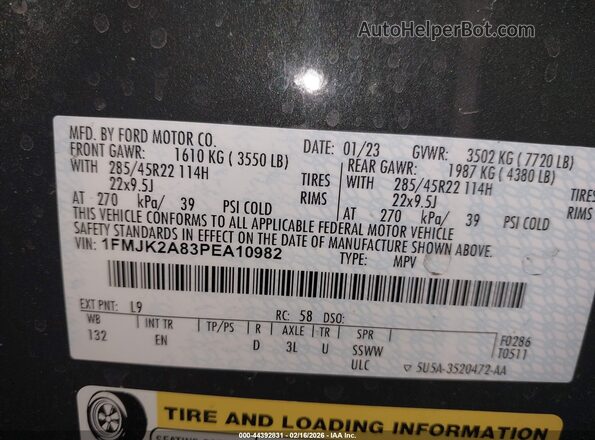 1FMJK2A83PEA10982 2023 FORD EXPEDITION Зеленый Вид подкапотного пространства