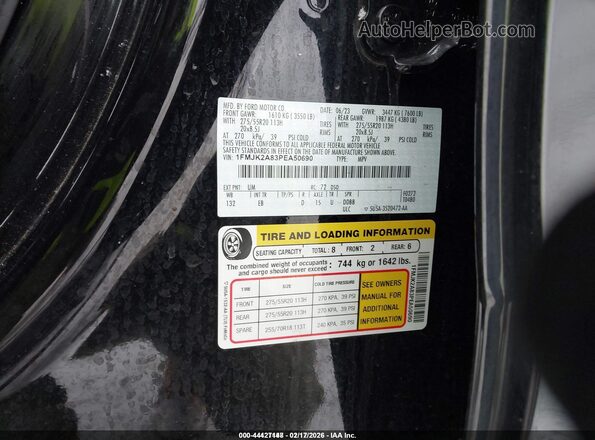 1FMJK2A83PEA50690 2023 FORD EXPEDITION Черный Вид подкапотного пространства
