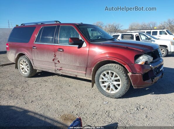1FMJK2AT2HEA73478 2017 FORD EXPEDITION EL Бордовый Передняя правая четверть