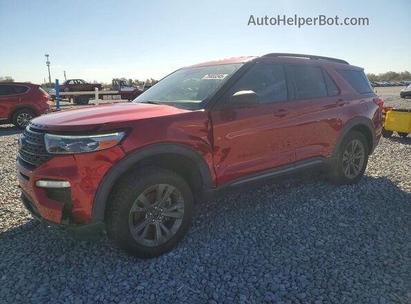 1FMSK7DH1MGA37787 2021 FORD FORD EXPLORER Red წინა მარცხენა ხედი სამი მეოთხედიდან
