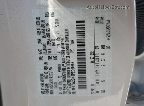 1FT7W2BN0PED20658 2023 FORD F250 Белый Вид подкапотного пространства