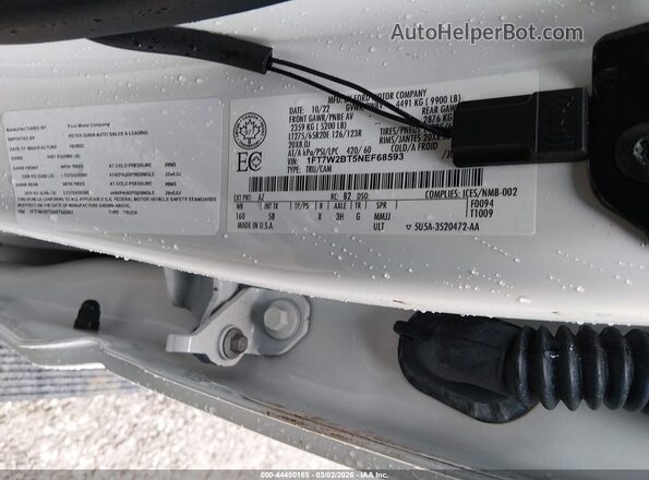 1FT7W2BT5NEF68593 2022 FORD F-250 White Widok komory silnika
