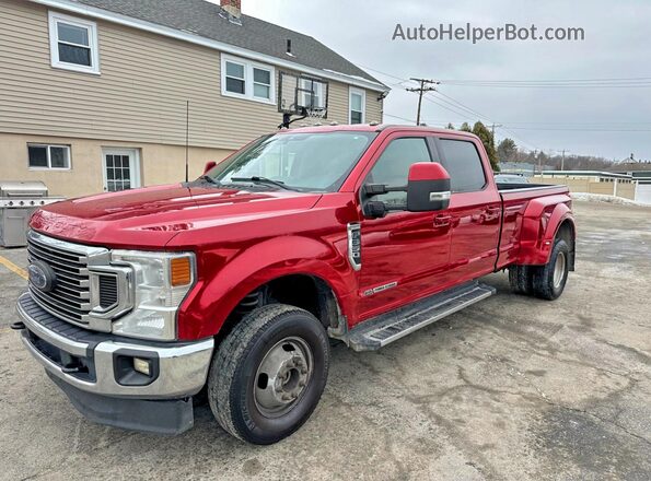 1FT8W3DT2NEC57260 2022 FORD F350 Red Vista tres cuartos delantera izquierda