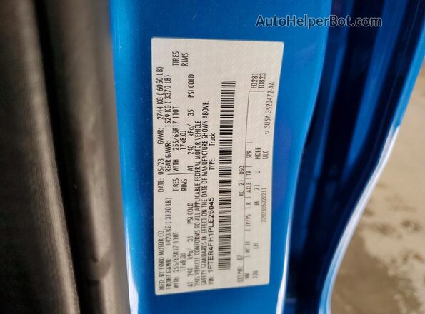 1FTER4FH1PLE26045 2023 FORD RANG Синий Вид подкапотного пространства