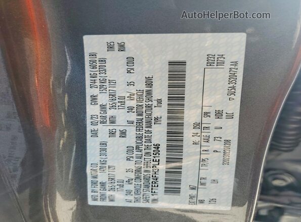 1FTER4FH3PLE15046 2023 FORD RANG Gray Widok komory silnika