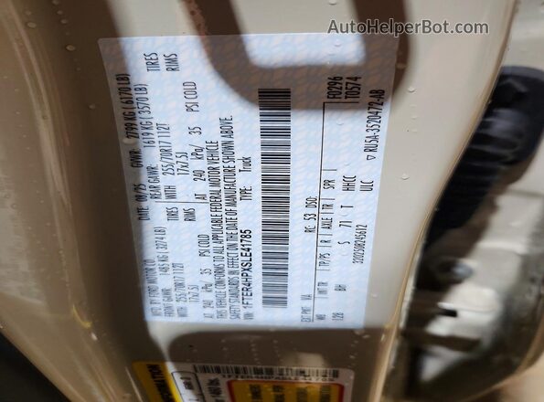 1FTER4HPXSLE41785 2025 FORD RANG Cream Widok naklejki z numerem VIN