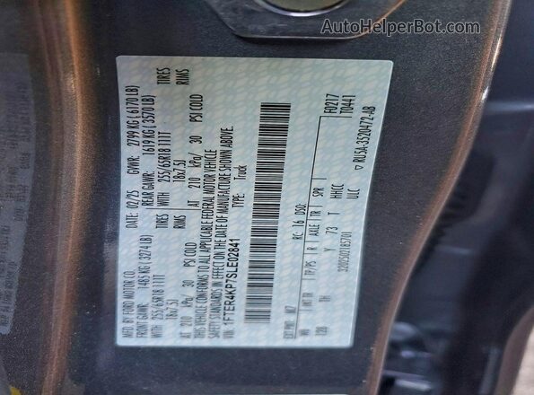 1FTER4KP7SLE02841 2025 FORD RANG Серый Вид наклейки с VIN-кодом