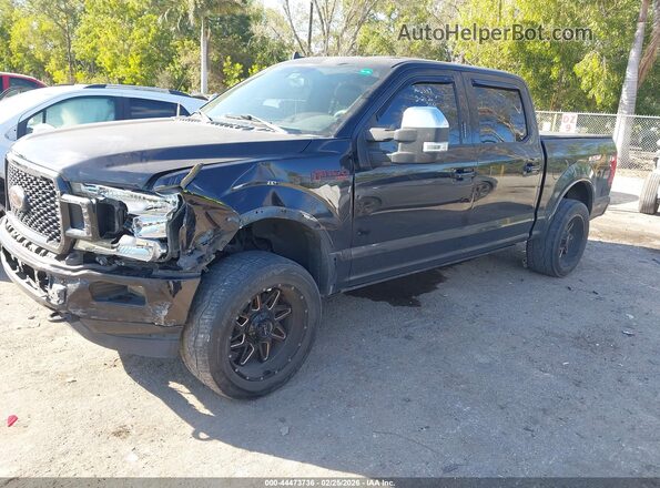 1FTEW1E52KFB09882 2019 FORD F150 Black წინა მარცხენა ხედი სამი მეოთხედიდან