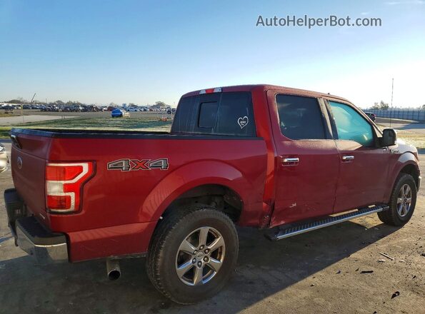 1FTEW1EP2JKF05382 2018 FORD F150 Бордовый Задняя правая четверть