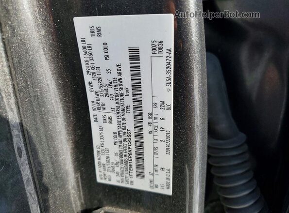 1FTEW1EP6KFC83567 2019 FORD F150 Gray Vista del compartimento del motor
