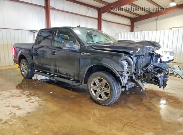 1FTEW1EP7JFE55605 2018 FORD F150 Черный Передняя правая четверть