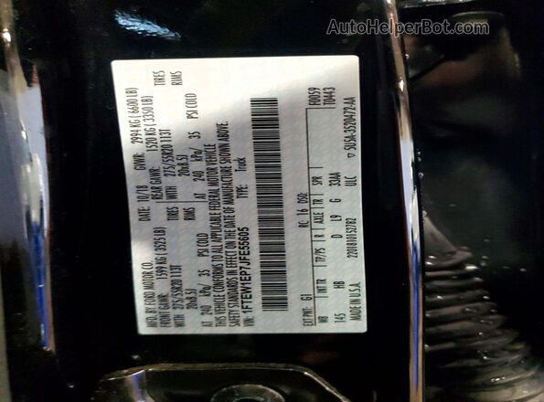 1FTEW1EP7JFE55605 2018 FORD F150 Черный Вид подкапотного пространства