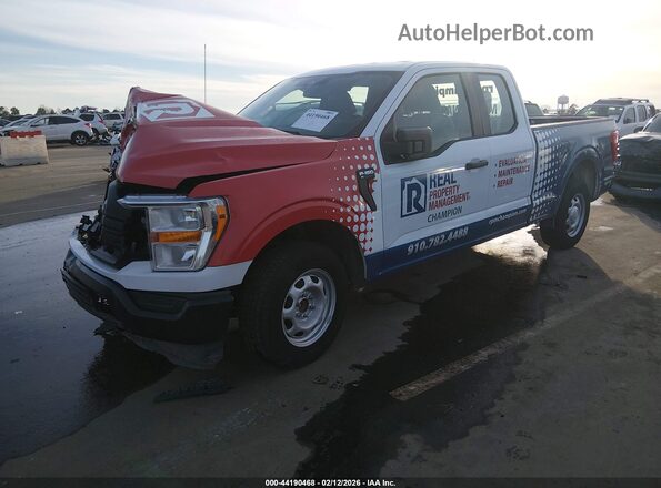 1FTEX1CB5NKE84716 2022 FORD F150 Белый Передняя левая четверть