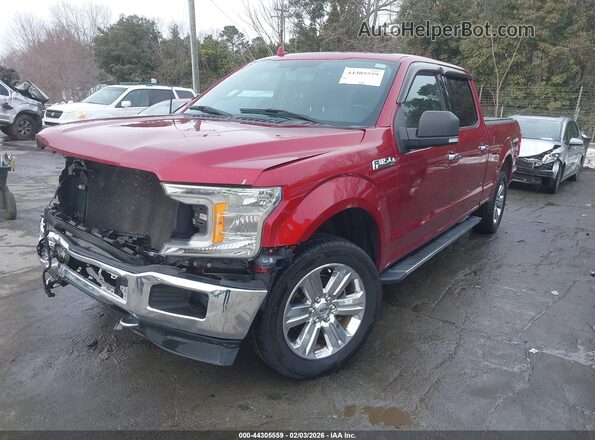 1FTFW1E56JFE55193 2018 FORD F150 Красный Передняя левая четверть