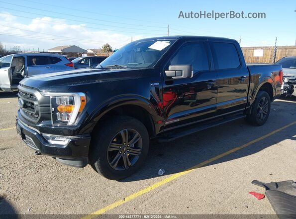 1FTFW1ED8PFB64629 2023 FORD F150 Черный Передняя левая четверть