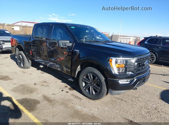 1FTFW1ED8PFB64629 2023 FORD F150 Черный Передняя правая четверть