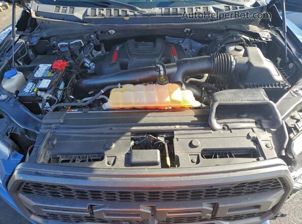 1FTFW1RG4KFA00372 2019 FORD F150 Blue Widok wnętrza z tyłu