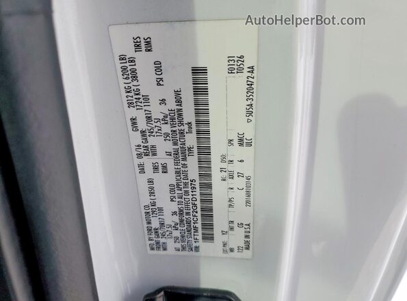 1FTMF1CF2GFD11975 2016 FORD F150 Белый Вид подкапотного пространства
