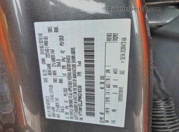 1FTVW1EL2PWG18330 2023 FORD F150 Серый Вид наклейки с VIN-кодом
