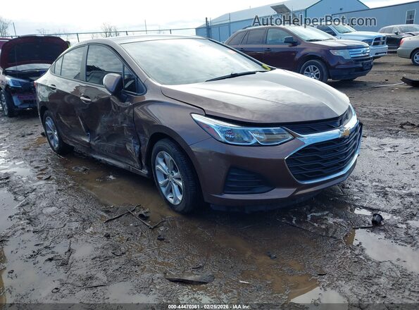 1G1BC5SM1K7134192 2019 CHEVROLET CRUZE Коричневый Передняя правая четверть