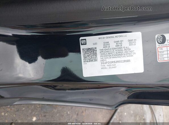 1G1FD1RS2R0119585 2024 CHEVROLET CAMARO Black ძრავის განყოფილების ხედი