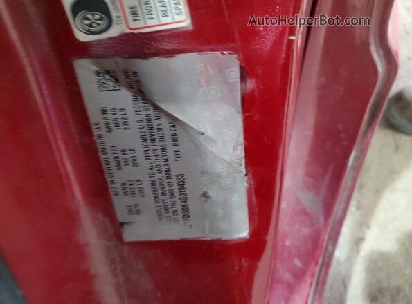 1G1FD3DX4G0184353 2016 CHEVROLET CAMARO Красный Вид подкапотного пространства