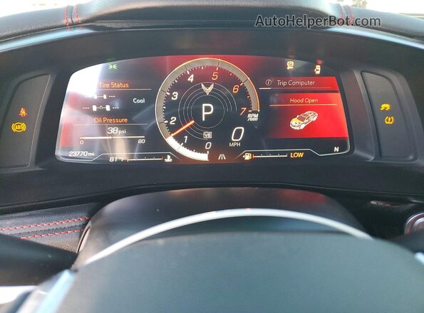 1G1YA2D41N5122345 2022 CHEVROLET CORVETTE White ხელსაწყოთა პანელის ხედი