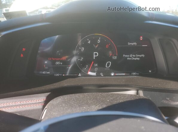 1G1YA2D43P5108689 2023 CHEVROLET CORVETTE Белый Вид щитка приборов