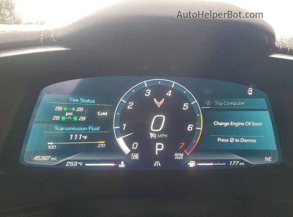 1G1YA2D43P5120504 2023 CHEVROLET CORVETTE Желтый Вид щитка приборов