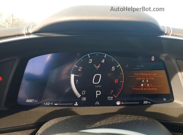 1G1YA2D44M5120118 2021 CHEVROLET CORVETTE Red Вид щитка приладів