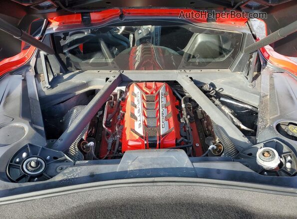 1G1YA2D44M5120118 2021 CHEVROLET CORVETTE Red Вид задньої частини салону