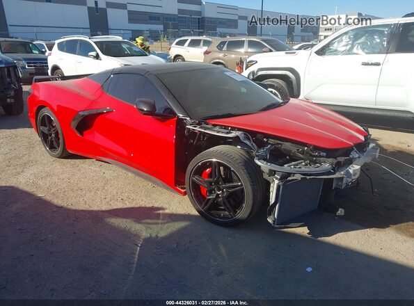 1G1YB3D49M5118075 2021 CHEVROLET CORVETTE Красный Передняя правая четверть