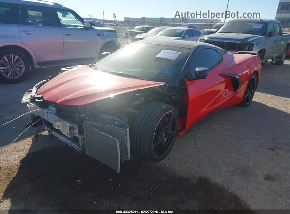 1G1YB3D49M5118075 2021 CHEVROLET CORVETTE Красный Передняя левая четверть