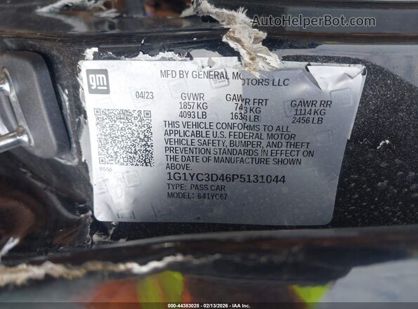 1G1YC3D46P5131044 2023 CHEVROLET CORVETTE Черный Вид подкапотного пространства