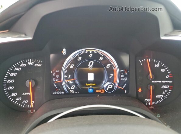 1G1YM2D79H5118078 2017 CHEVROLET CORVETTE Silver Widok zestawu wskaźników