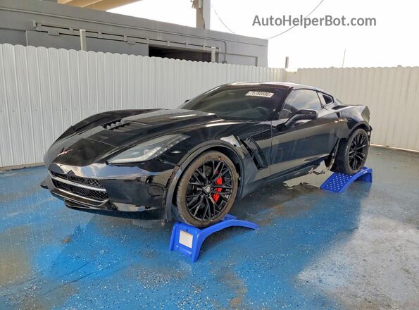 1G1YP2D62K5605967 2019 CHEVROLET CORVETTE Черный Передняя левая четверть