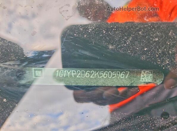 1G1YP2D62K5605967 2019 CHEVROLET CORVETTE Черный Вид наклейки с VIN-кодом