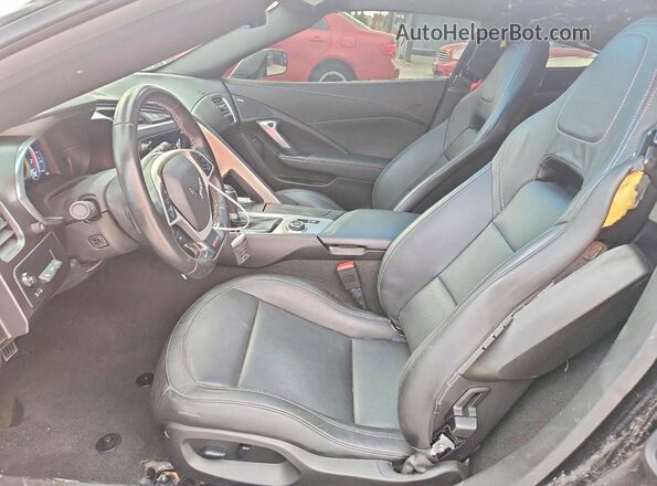 1G1YP2D62K5605967 2019 CHEVROLET CORVETTE Черный Вид салона спереди