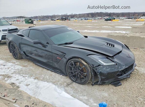 1G1YY2D78J5101038 2018 CHEVROLET CORVETTE Черный Передняя правая четверть
