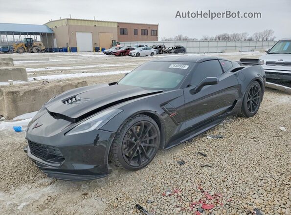 1G1YY2D78J5101038 2018 CHEVROLET CORVETTE Черный Передняя левая четверть