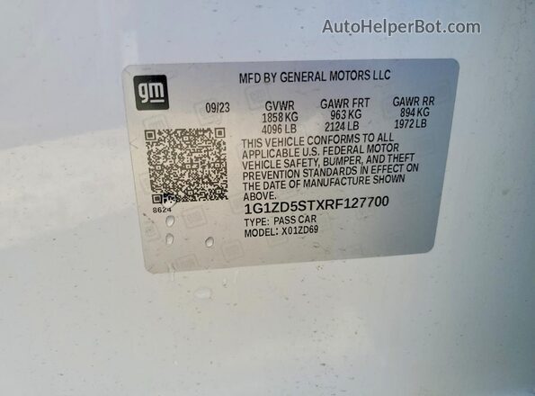 1G1ZD5STXRF127700 2024 CHEVROLET MALIBU Белый Вид подкапотного пространства