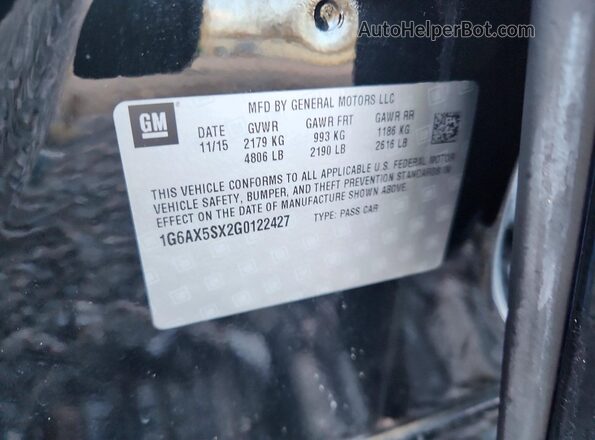 1G6AX5SX2G0122427 2016 CADILLAC CTS Черный Вид подкапотного пространства