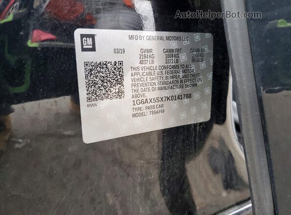 1G6AX5SX7K0141788 2019 CADILLAC CTS Черный Вид подкапотного пространства