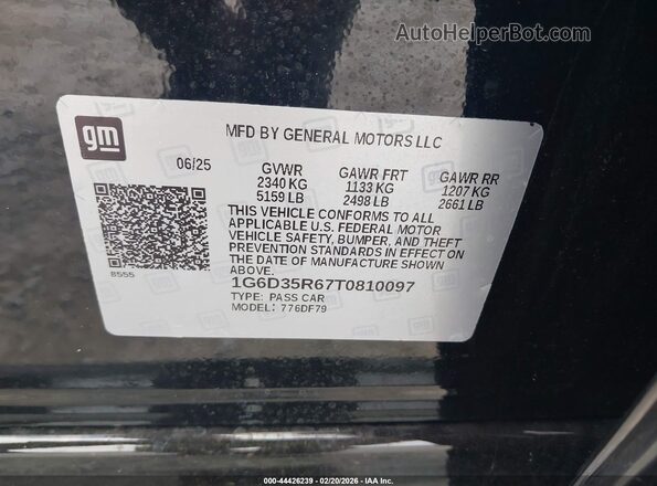 1G6D35R67T0810097 2026 CADILLAC CT5 Черный Вид подкапотного пространства
