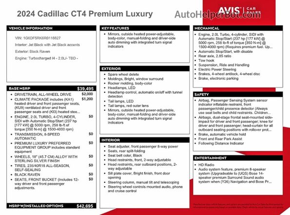 1G6DF5RK6R0116627 2024 CADILLAC CT4 Черный Вид подкапотного пространства