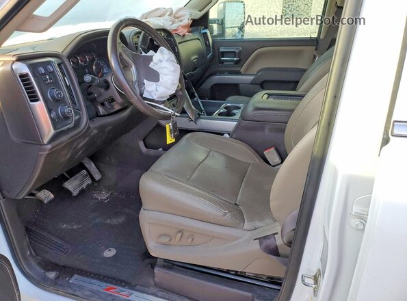 1GC4KXCY3KF155762 2019 CHEVROLET SILVERADO White Widok wnętrza z przodu