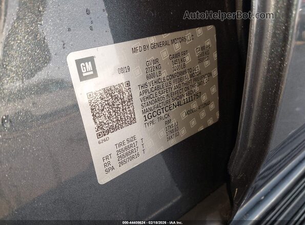 1GCGTCEN4L1111757 2020 CHEVROLET COLORADO Синий Вид подкапотного пространства