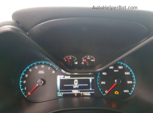 1GCGTDEN4H1165279 2017 CHEVROLET COLORADO Белый Вид щитка приборов