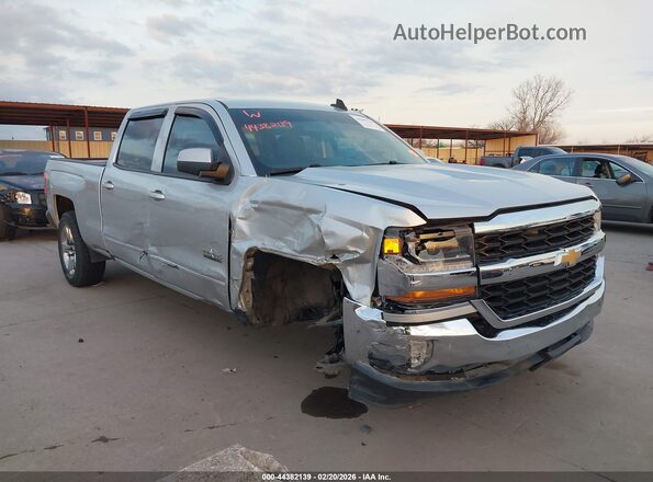 1GCPCREC4JF213996 2018 CHEVROLET SILVERADO Серебряный Передняя правая четверть
