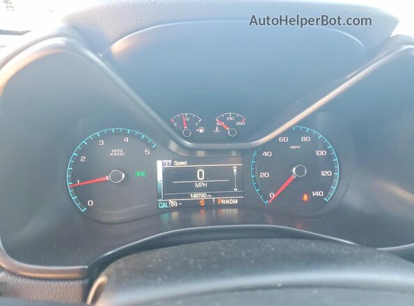 1GCPTDE18G1288207 2016 CHEVROLET COLORADO Красный Вид щитка приборов